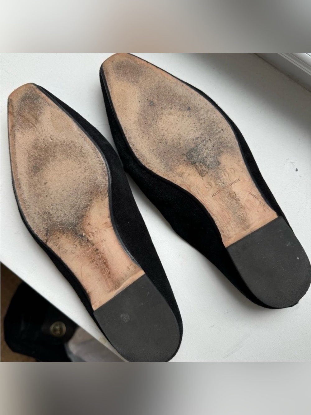 Staud “Gina” Ballet Flat Mules in Black Suede - Picture 5 of 5